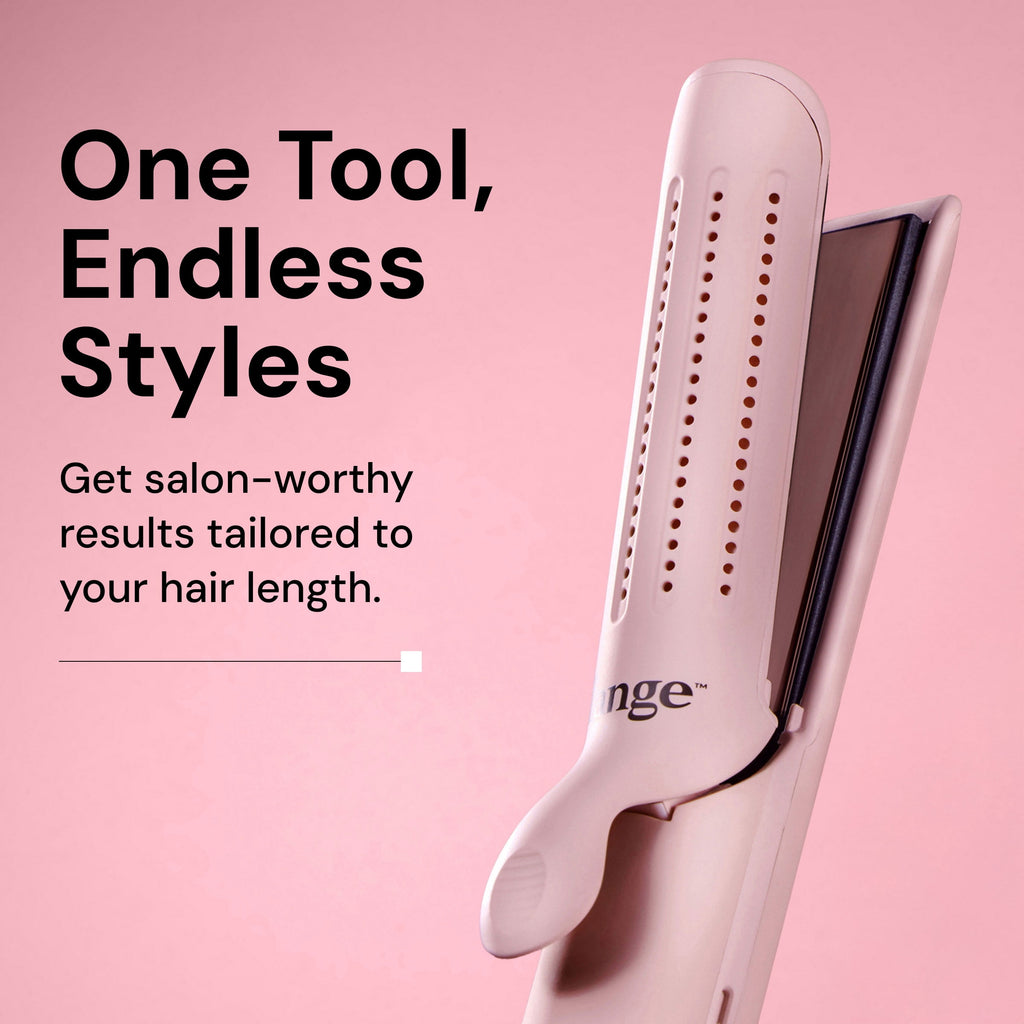 L'ange Hair Le Duo 360° Airflow Styler | 2-in-1 Curling Wand & Titanium Flat Iron Hair Straightener