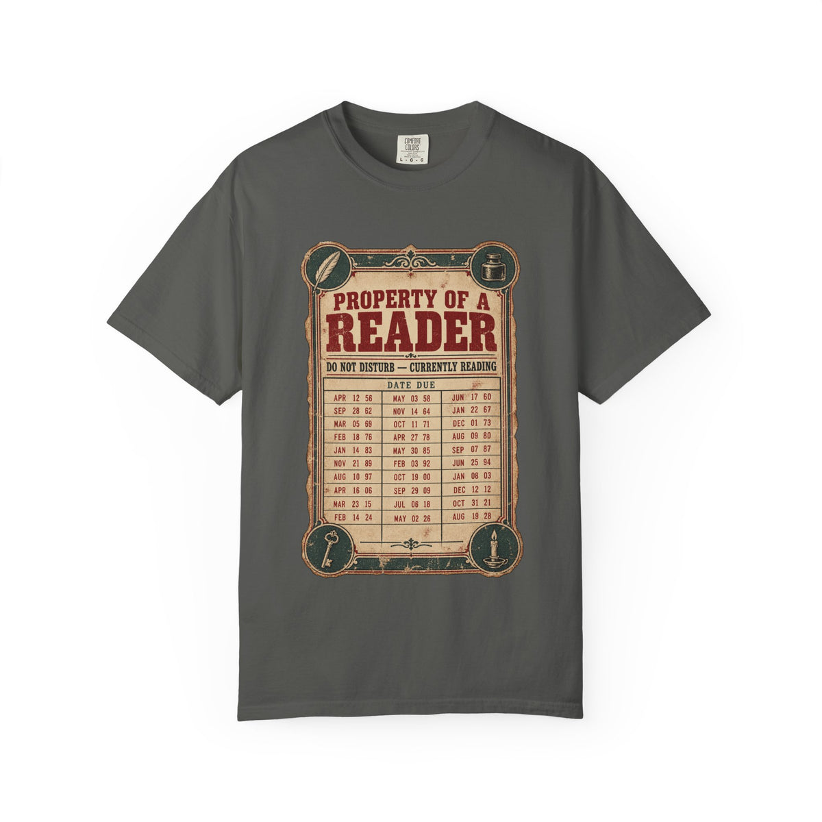 Reader T-Shirt — "Property of a Reader" Vintage Library Graphic Tee