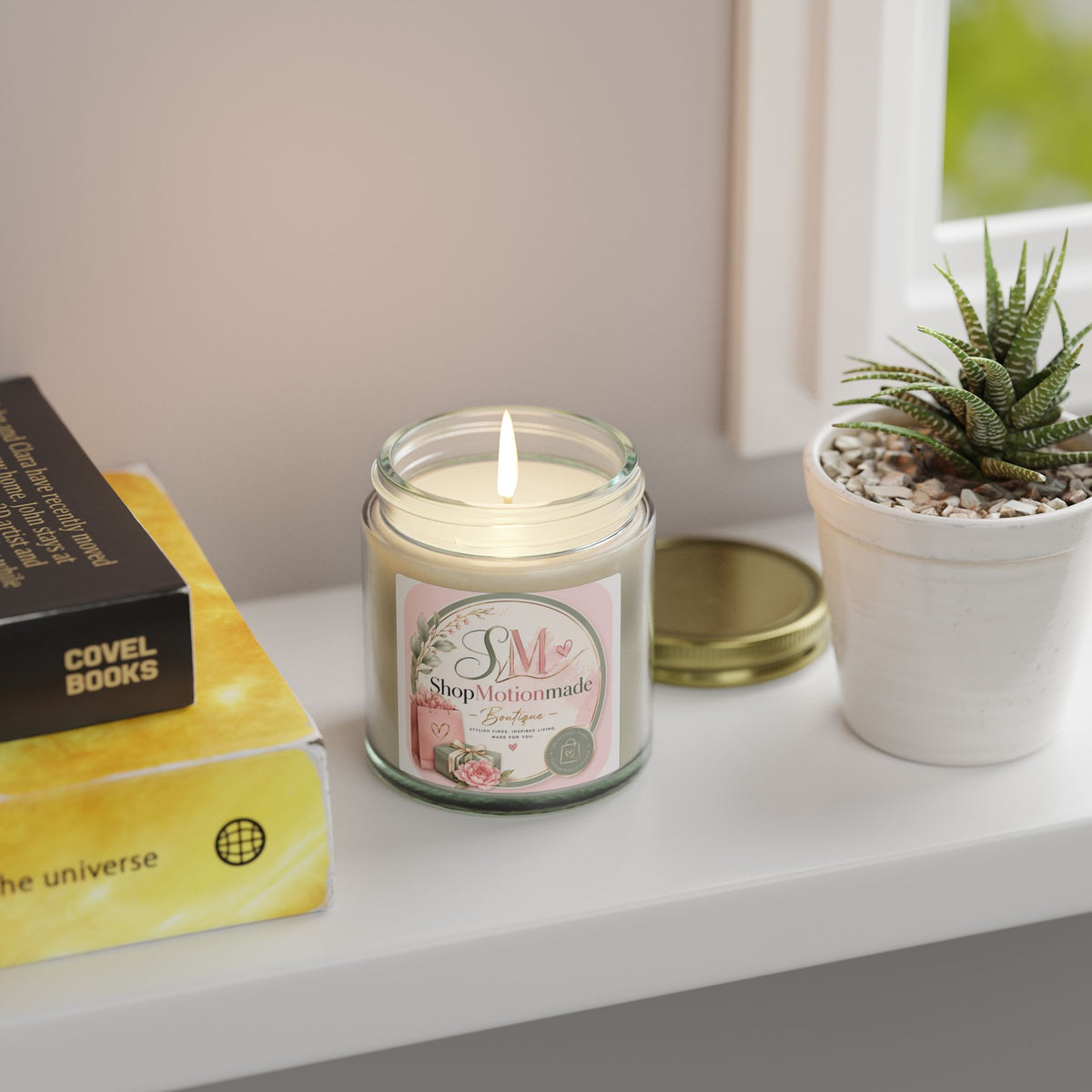 Coconut Apricot Soy Candle — 4oz & 9oz Scented Jar (Tropical Floral, Gift-Ready)