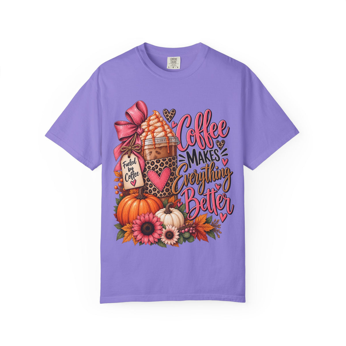 Coffee Makes Everything Better T-Shirt — Fall Pumpkin Spice Coffee Graphic Tee