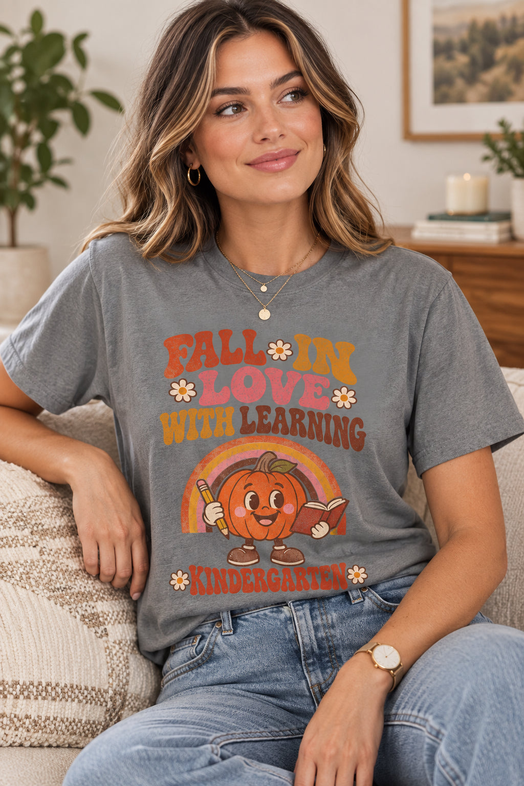 Fall in Love with Learning Kindergarten T-Shirt