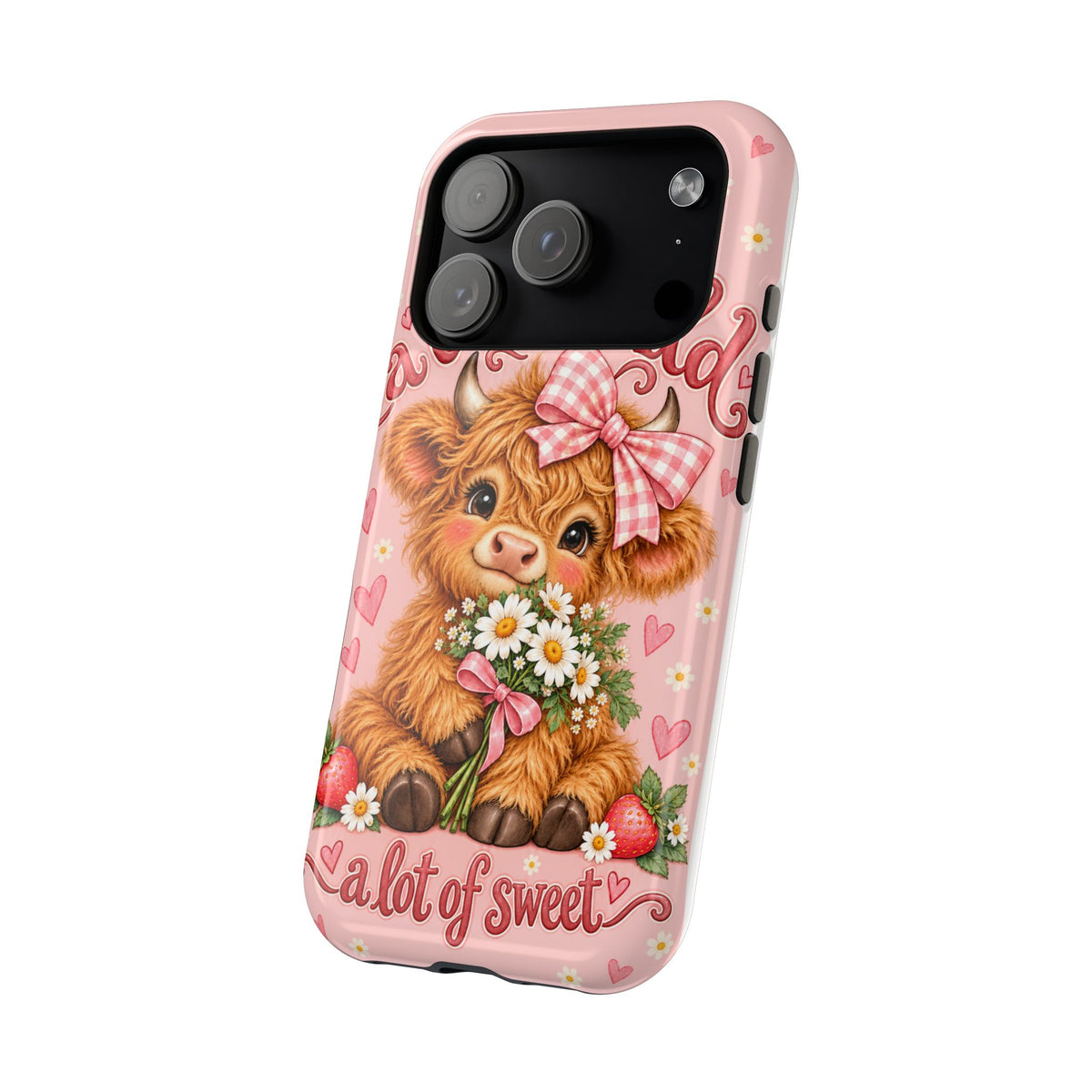 Cute Highland Cow Phone Case — "A Little Wild, A Lot of Sweet" Magnetic Impact-Resistant Case