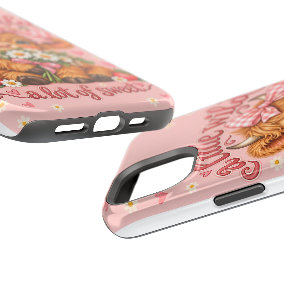 Cute Highland Cow Phone Case — "A Little Wild, A Lot of Sweet" Magnetic Impact-Resistant Case