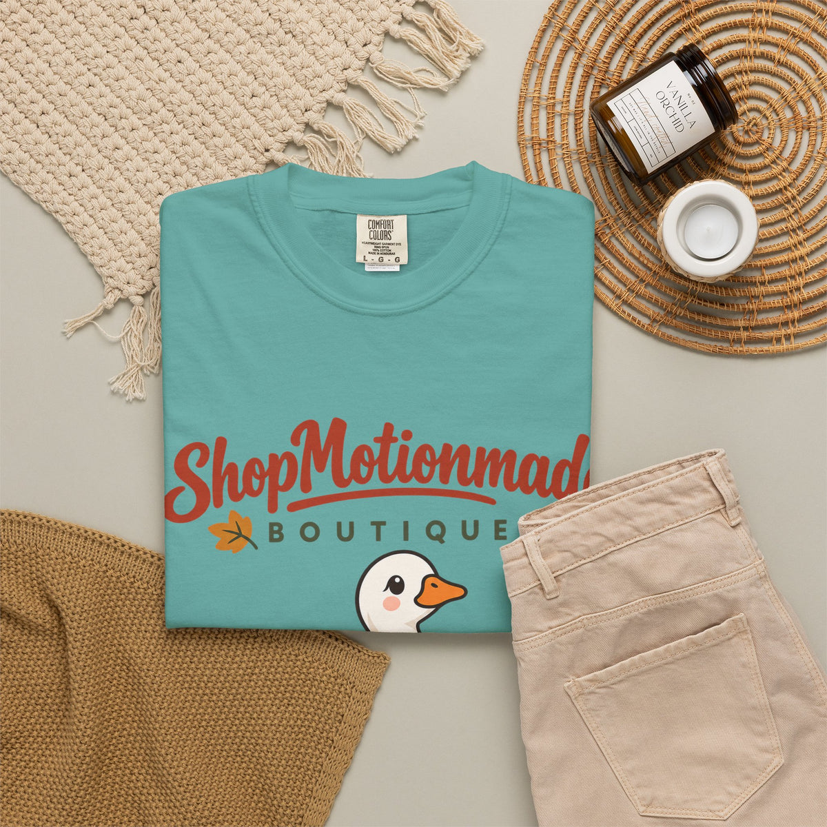 Autumn Goose Boutique T-Shirt — "ShopMotionmade" Cozy Fall Graphic Tee