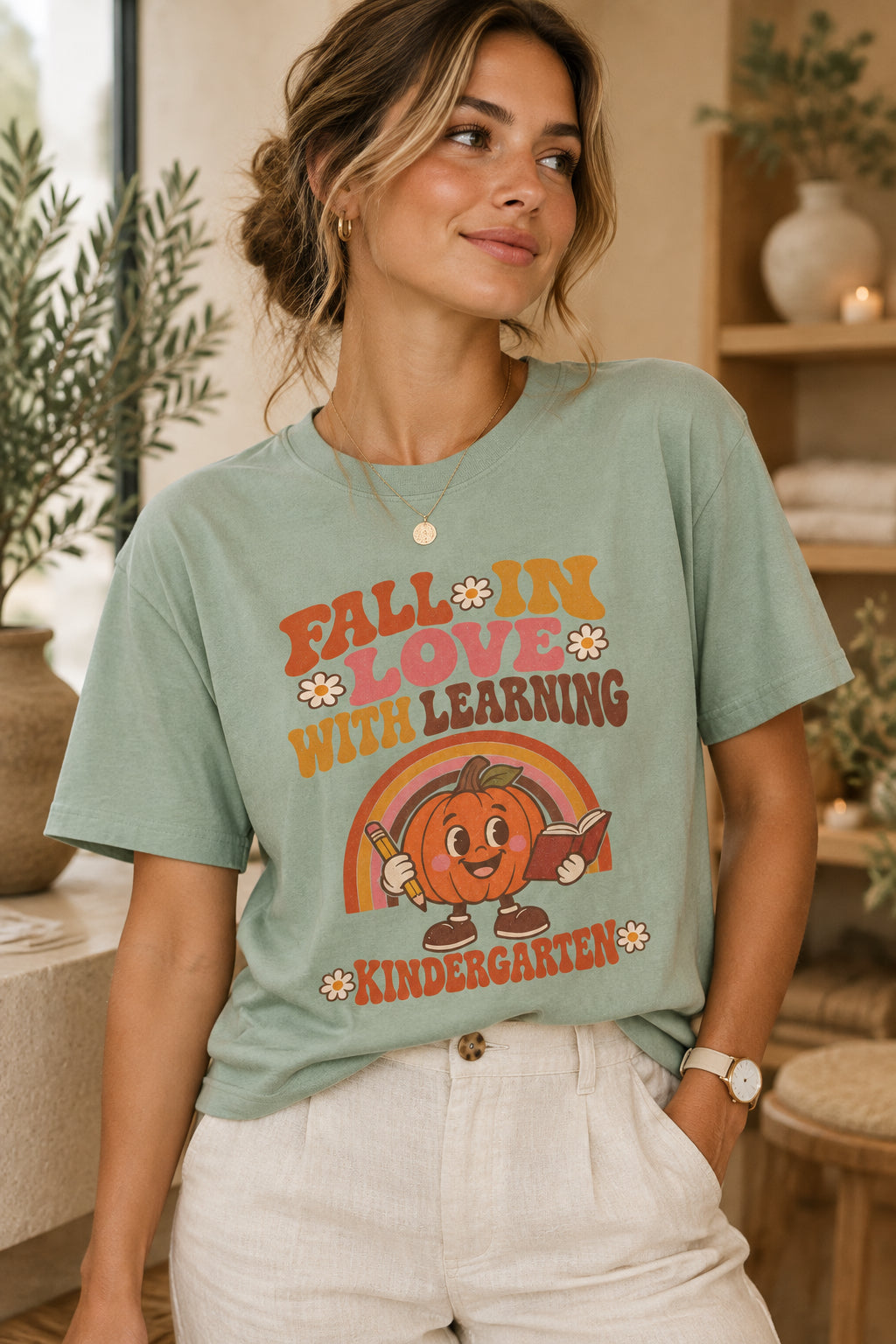 Fall in Love with Learning Kindergarten T-Shirt