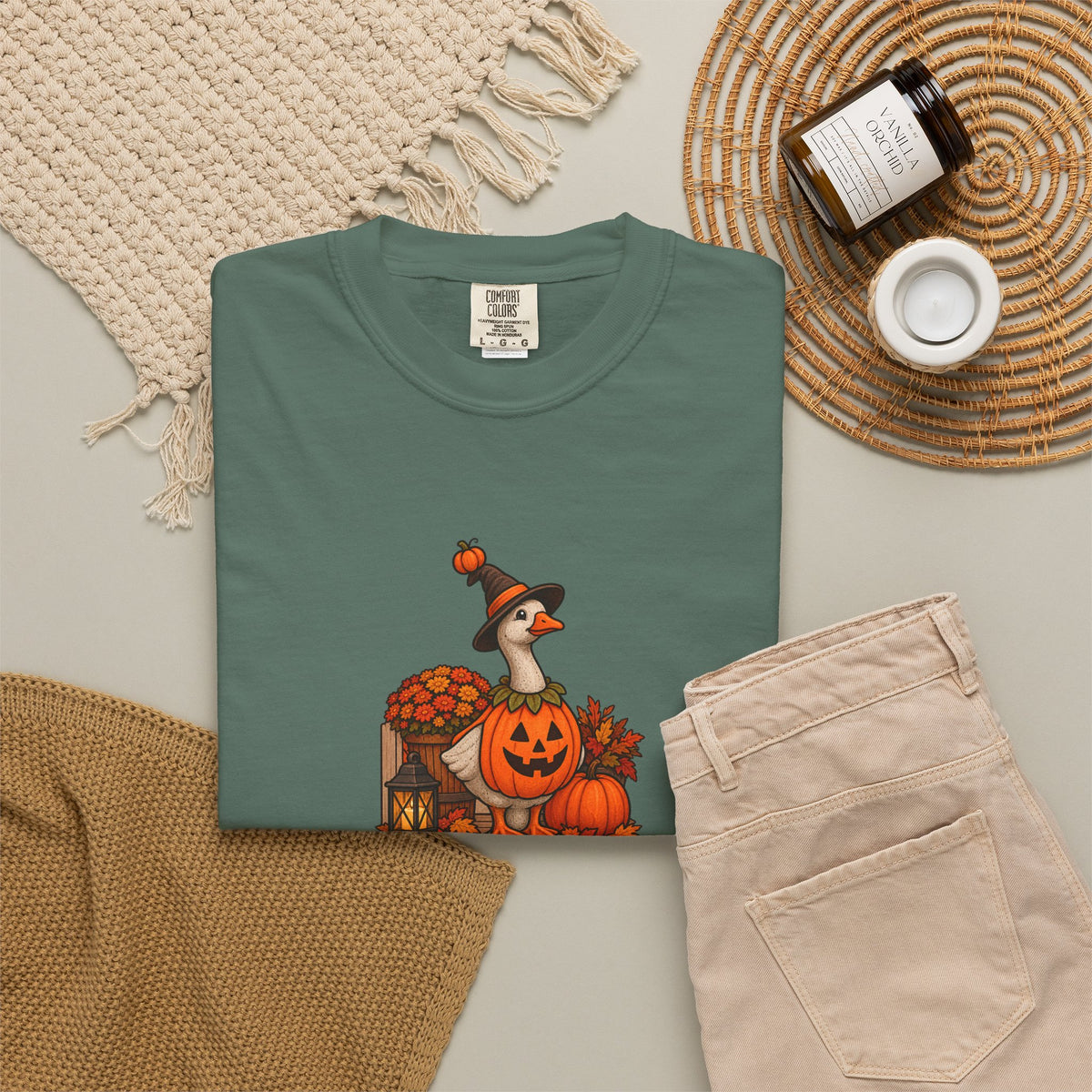 Porch Goose Vibes Halloween T-Shirt