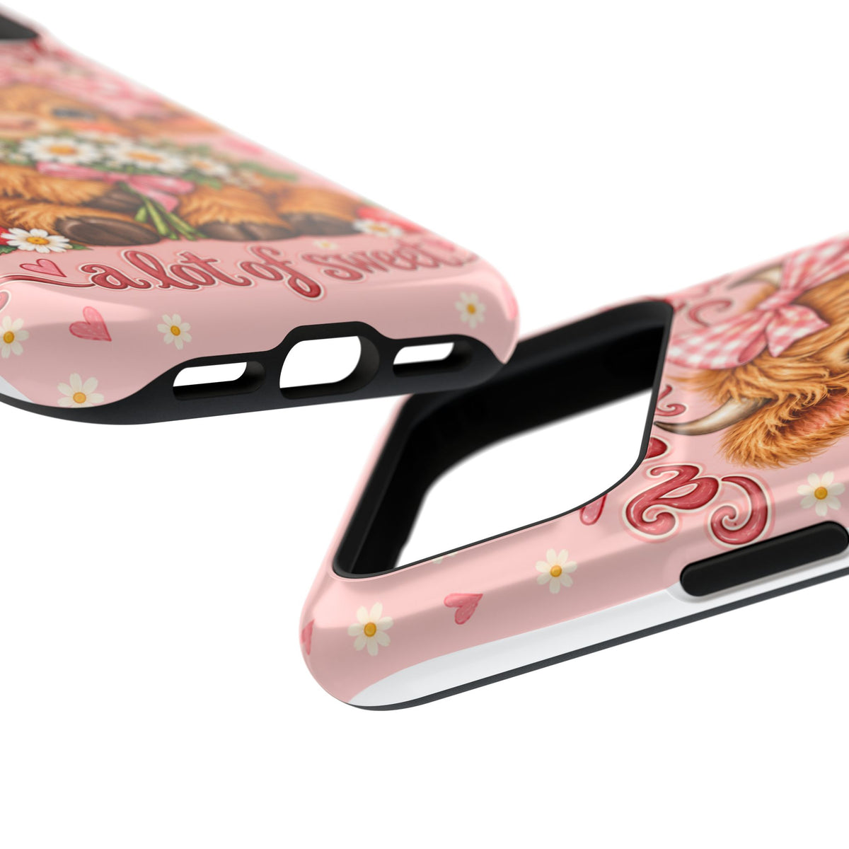 Cute Highland Cow Phone Case — "A Little Wild, A Lot of Sweet" Magnetic Impact-Resistant Case