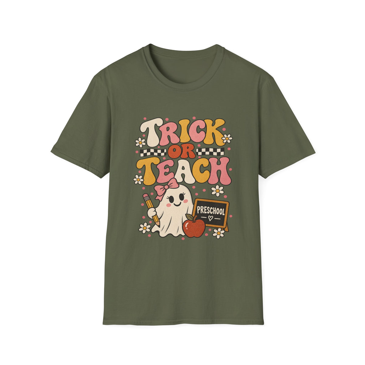 Trick or Teach Preschool Halloween T-Shirt