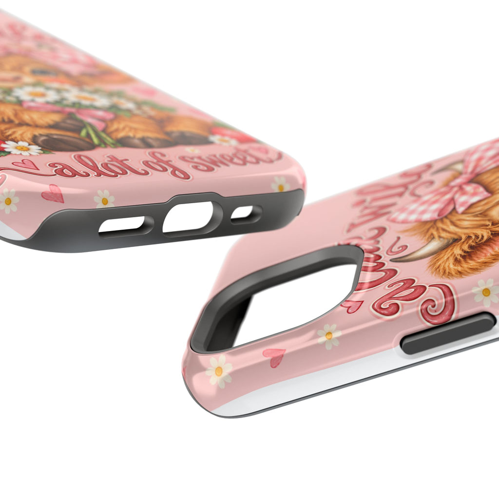 Cute Highland Cow Phone Case — "A Little Wild, A Lot of Sweet" Magnetic Impact-Resistant Case