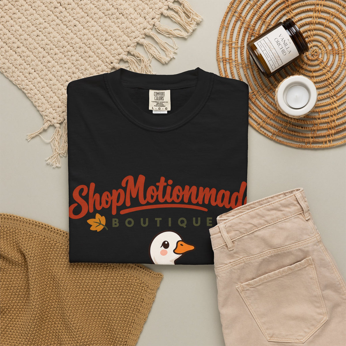 Autumn Goose Boutique T-Shirt — "ShopMotionmade" Cozy Fall Graphic Tee