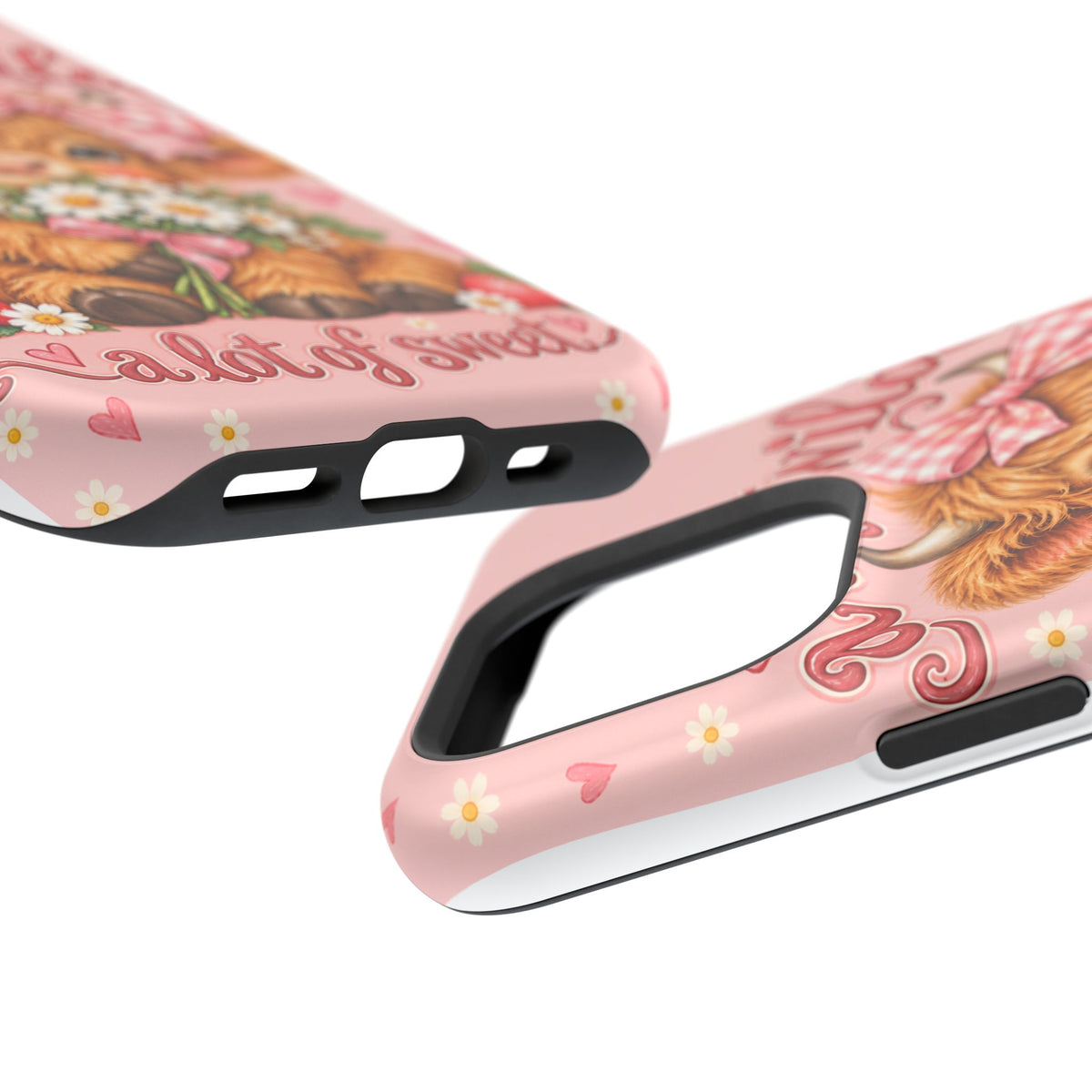 Cute Highland Cow Phone Case — "A Little Wild, A Lot of Sweet" Magnetic Impact-Resistant Case