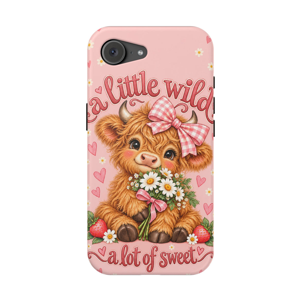 Cute Highland Cow Phone Case — "A Little Wild, A Lot of Sweet" Magnetic Impact-Resistant Case