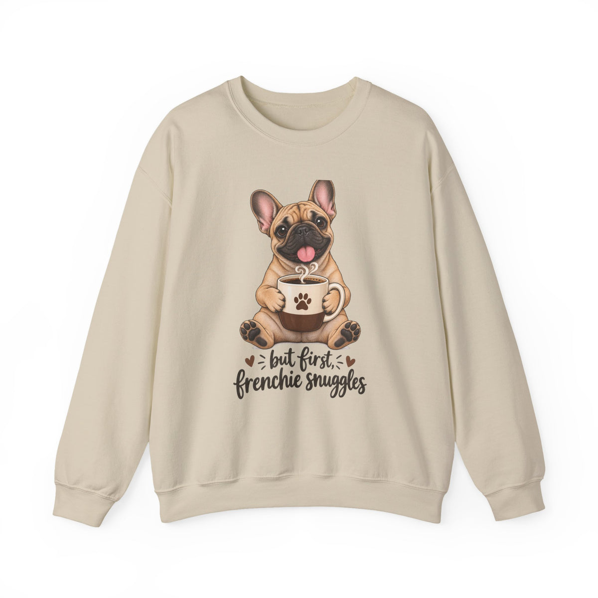 Frenchie Snuggles Sweatshirt — Cute French Bulldog Crewneck