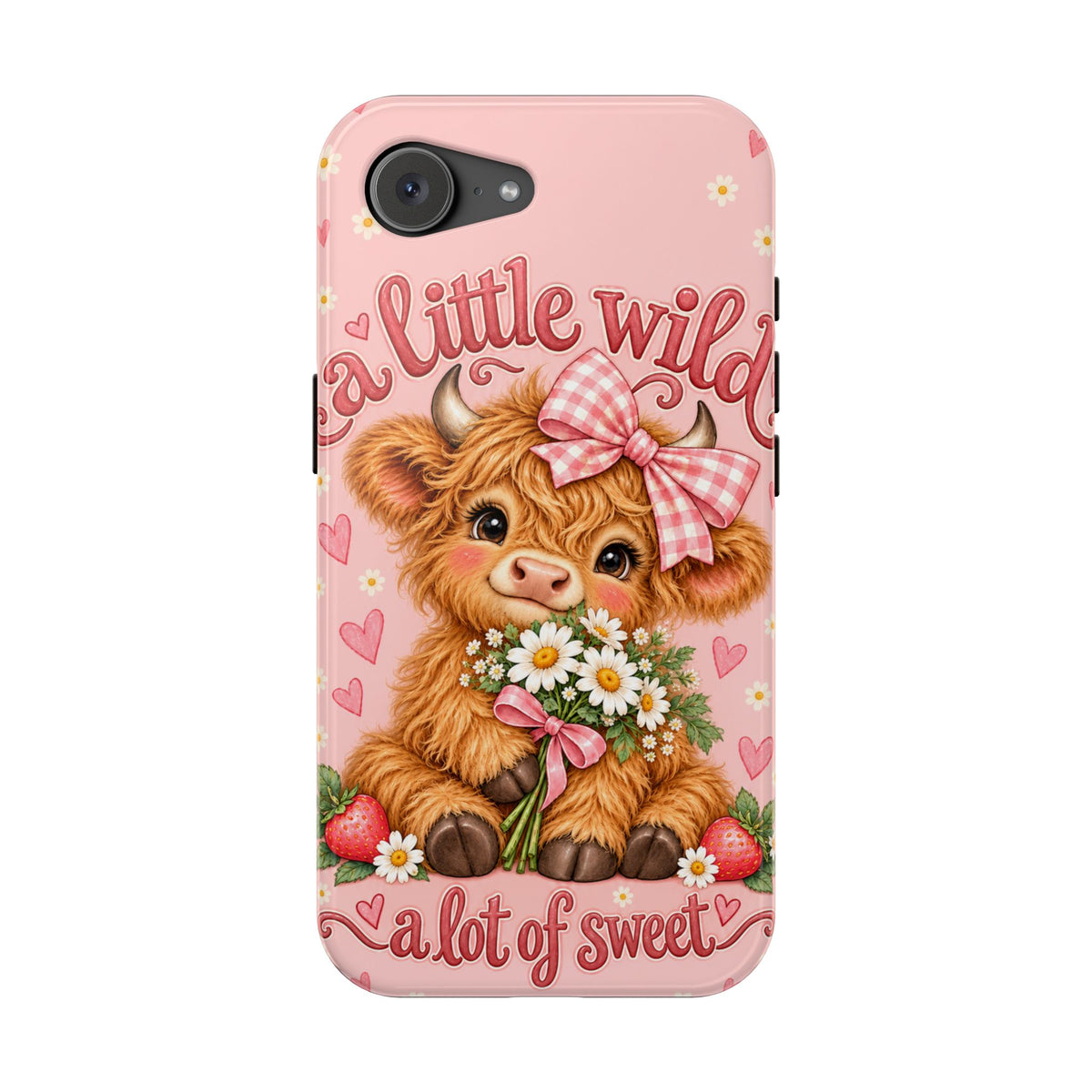 Cute Highland Cow Phone Case — "A Little Wild, A Lot of Sweet" Magnetic Impact-Resistant Case
