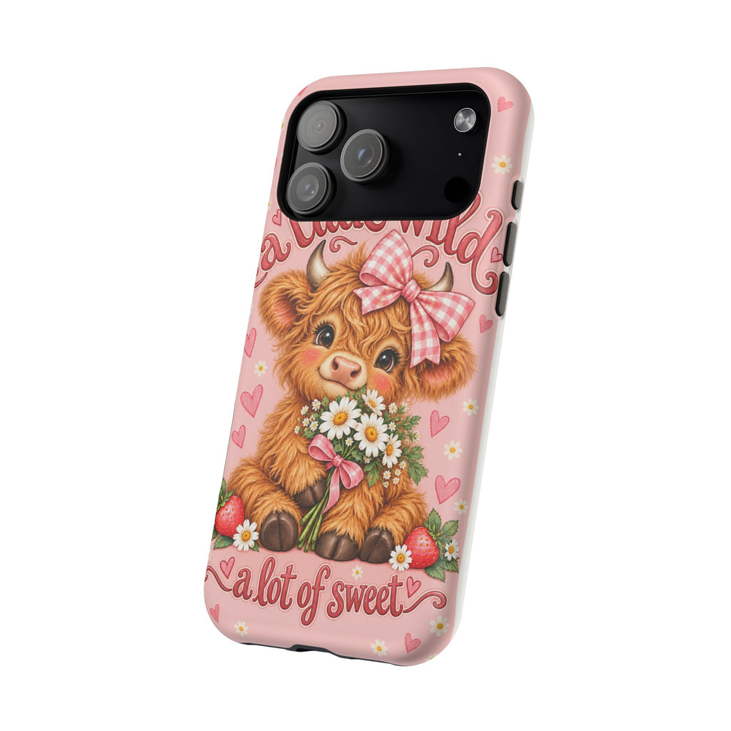 Cute Highland Cow Phone Case — "A Little Wild, A Lot of Sweet" Magnetic Impact-Resistant Case