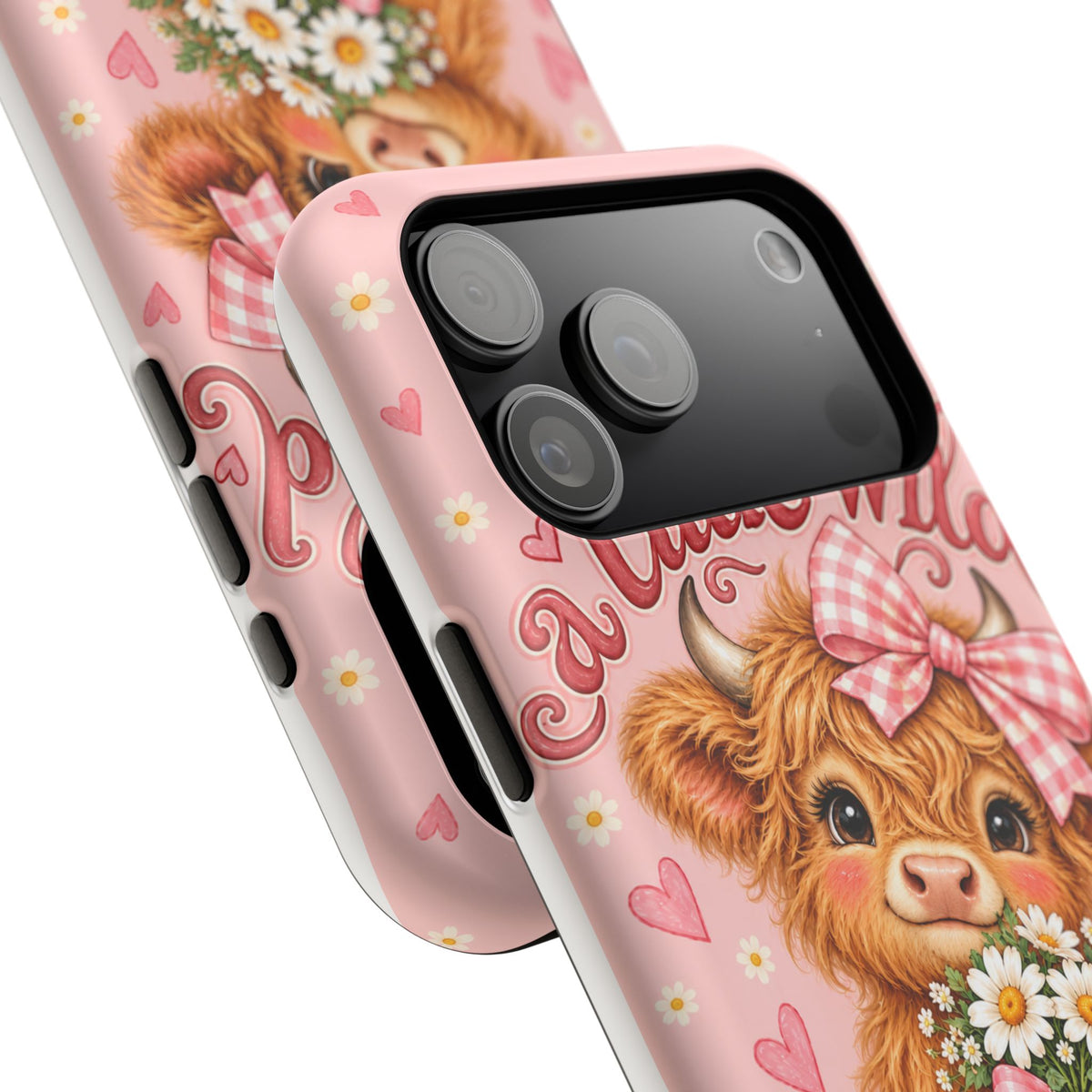 Cute Highland Cow Phone Case — "A Little Wild, A Lot of Sweet" Magnetic Impact-Resistant Case
