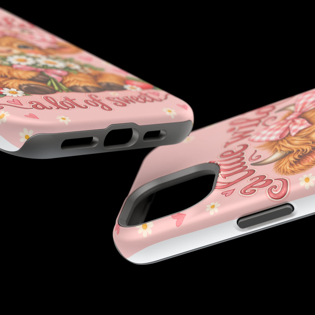 Cute Highland Cow Phone Case — "A Little Wild, A Lot of Sweet" Magnetic Impact-Resistant Case