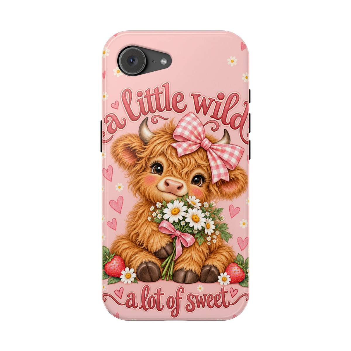 Cute Highland Cow Phone Case — "A Little Wild, A Lot of Sweet" Magnetic Impact-Resistant Case