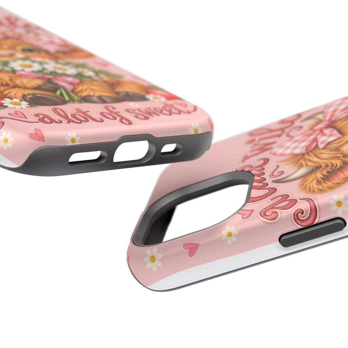 Cute Highland Cow Phone Case — "A Little Wild, A Lot of Sweet" Magnetic Impact-Resistant Case