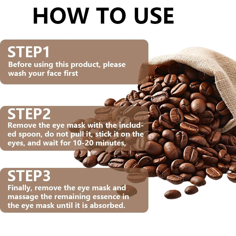 FDUAY Caffeine Eye Patches Set of 30 Brightening Firming Under-Eye Skincare with Caffeine Niacinamide for a Refreshed Look