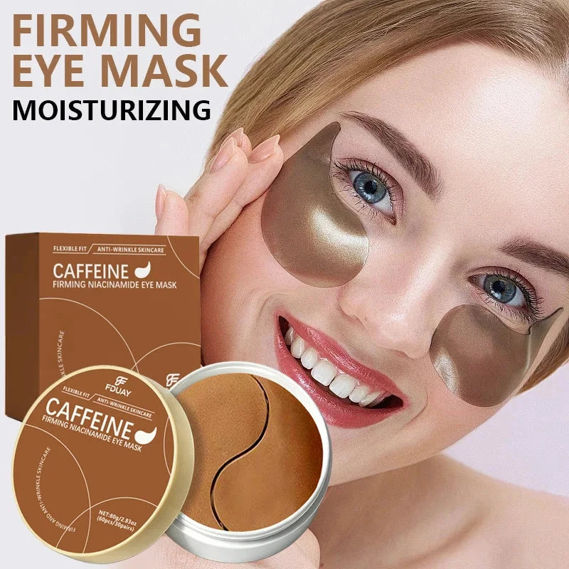 FDUAY Caffeine Eye Patches Set of 30 Brightening Firming Under-Eye Skincare with Caffeine Niacinamide for a Refreshed Look