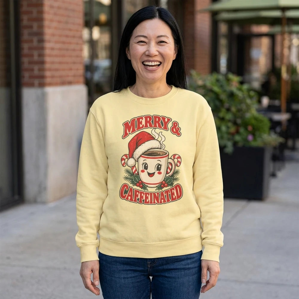 Merry And Caffeinated Holiday Sweatshirt