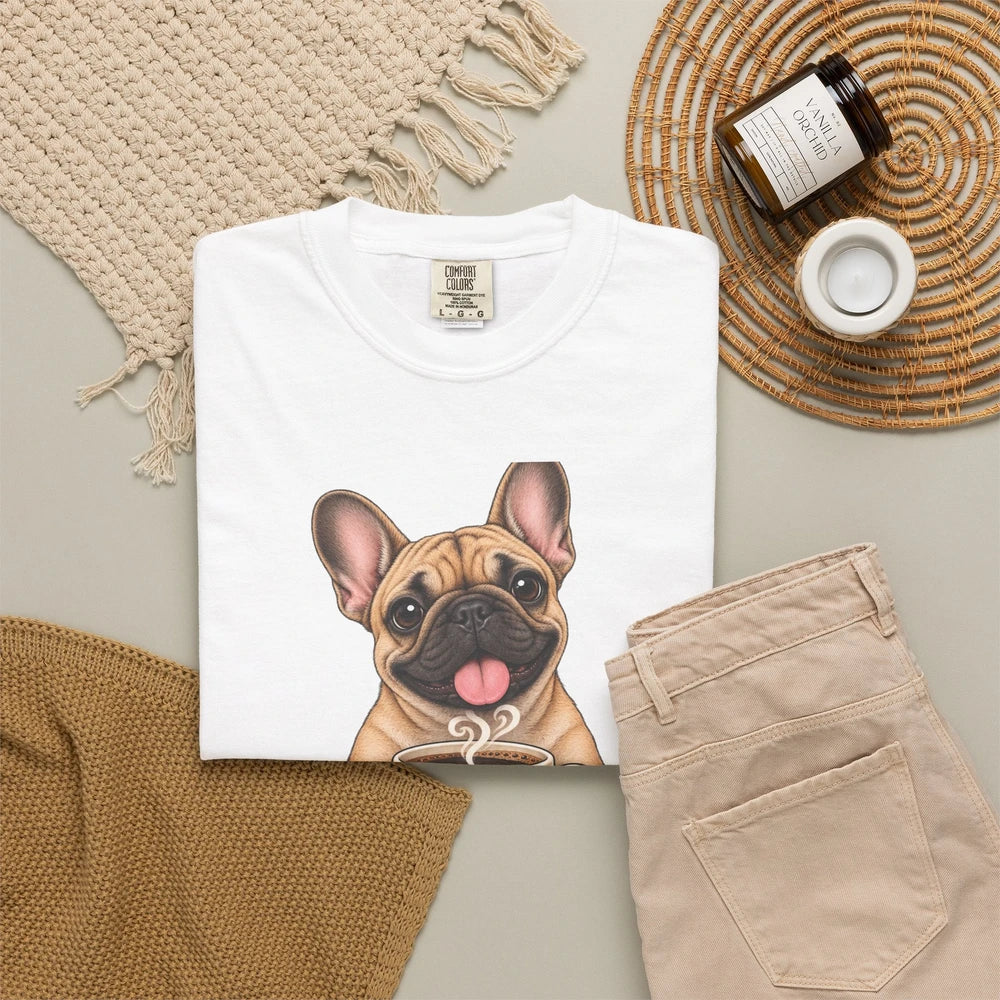 Frenchie Snuggles T-Shirt — "But First, Frenchie Snuggles" Cute French Bulldog Tee