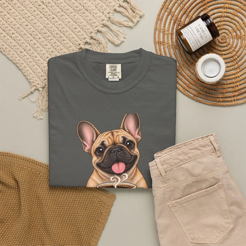 Frenchie Snuggles T-Shirt — "But First, Frenchie Snuggles" Cute French Bulldog Tee