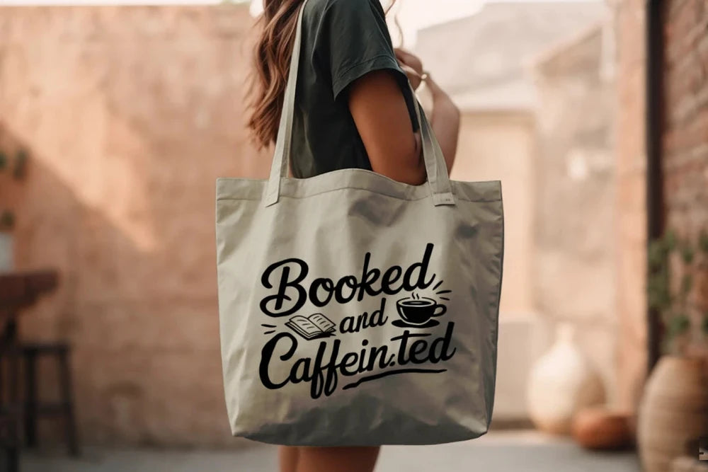 Booked and Caffeinated Tote