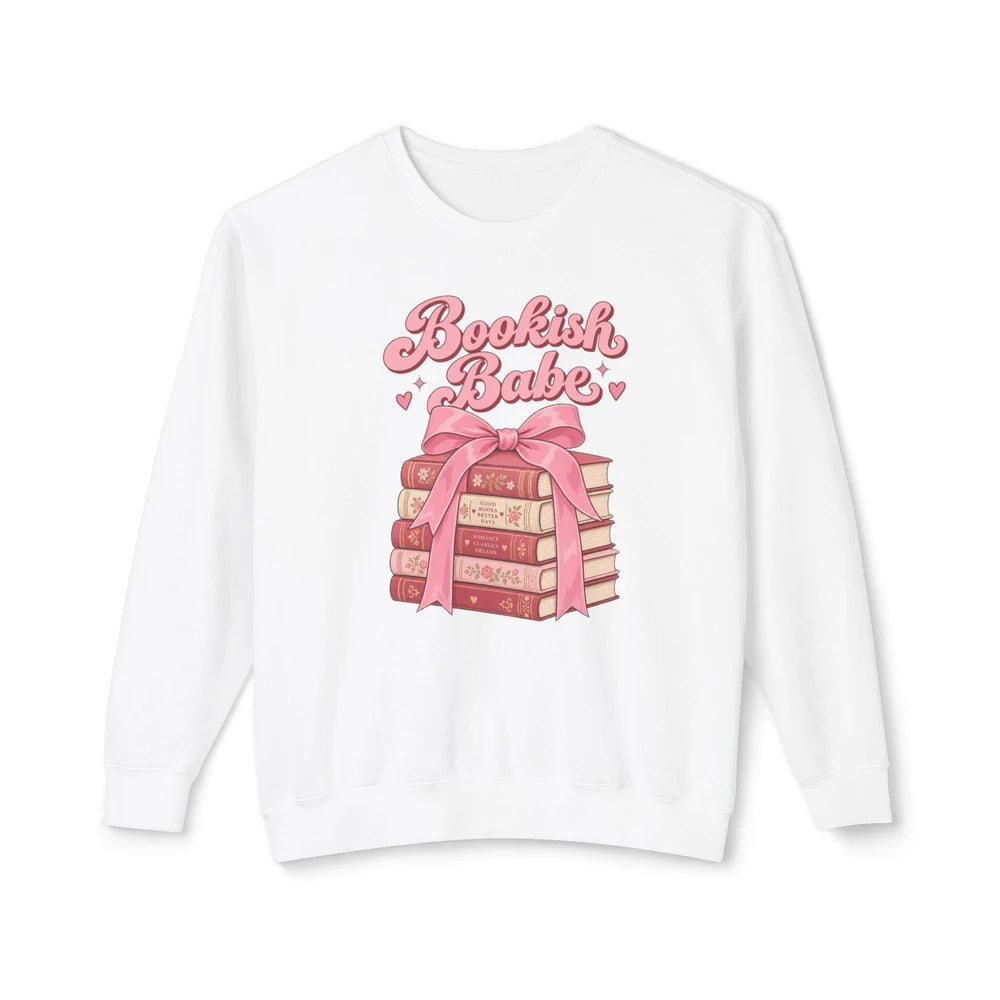 Bookish Babe Cotton Crewneck Sweatshirt