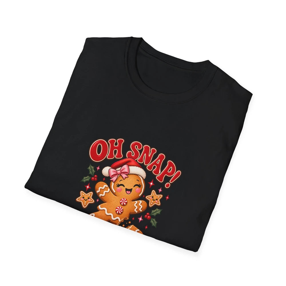 Oh Snap! Gingerbread Cookie T-Shirt — Cute Holiday Baking Graphic Tee