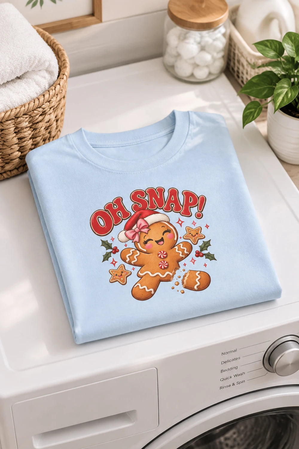 Oh Snap! Gingerbread Cookie T-Shirt — Cute Holiday Baking Graphic Tee