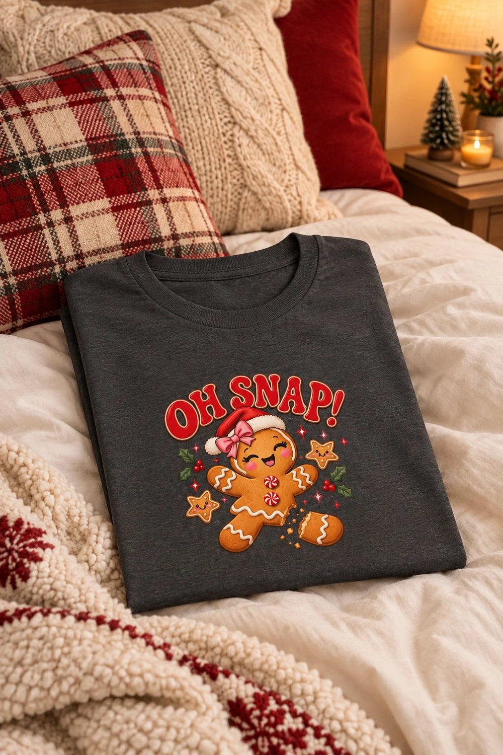 Oh Snap! Gingerbread Cookie T-Shirt — Cute Holiday Baking Graphic Tee
