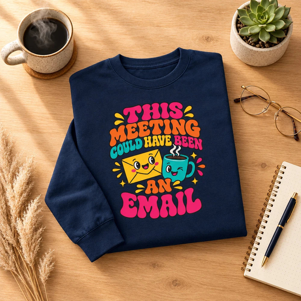 Long Sleeve Tee — "This Meeting Could Have Been An Email" Funny Office Shirt