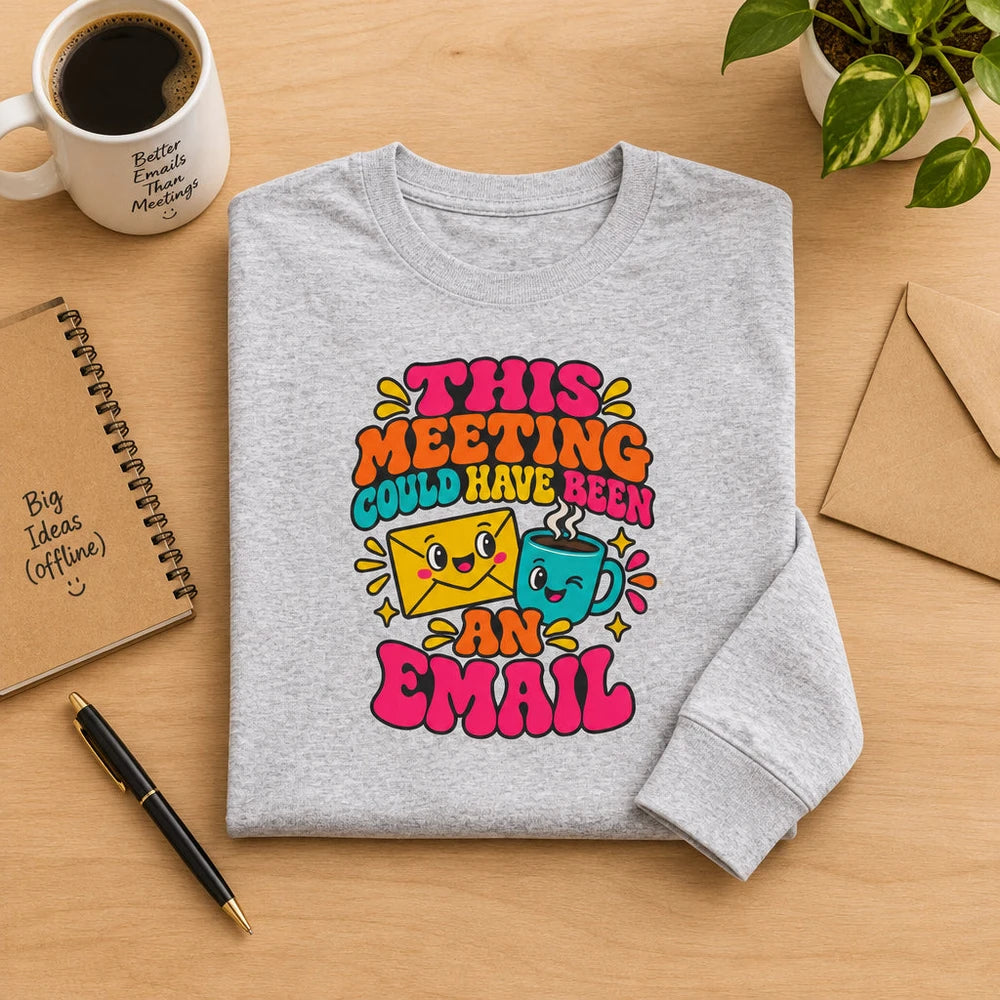 Long Sleeve Tee — "This Meeting Could Have Been An Email" Funny Office Shirt