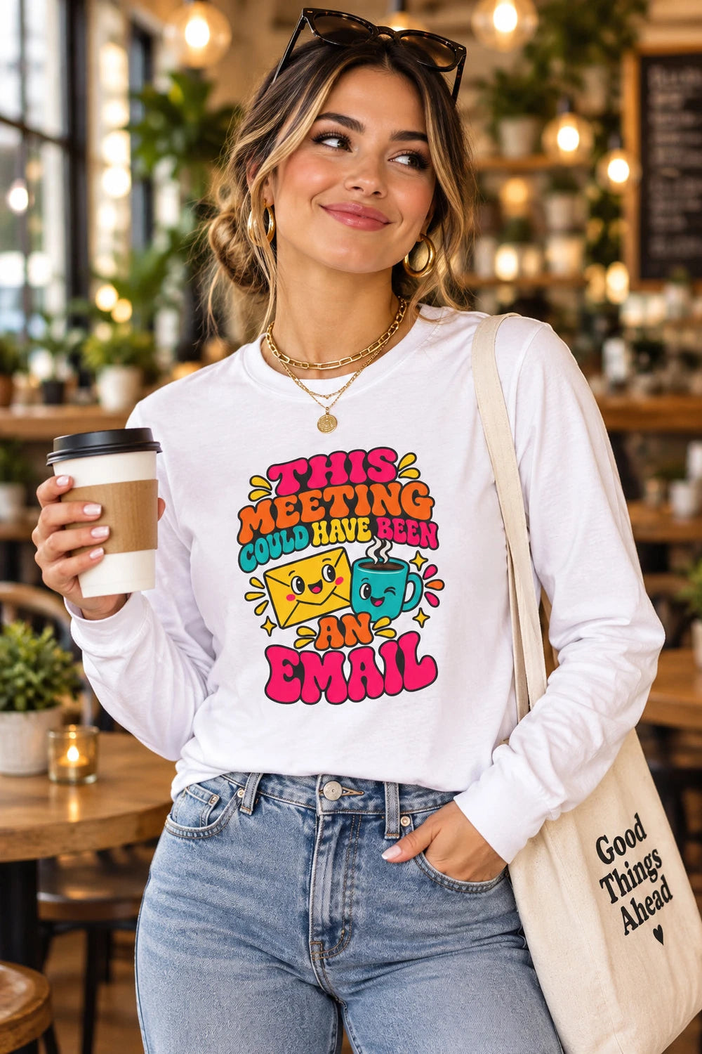 Long Sleeve Tee — "This Meeting Could Have Been An Email" Funny Office Shirt