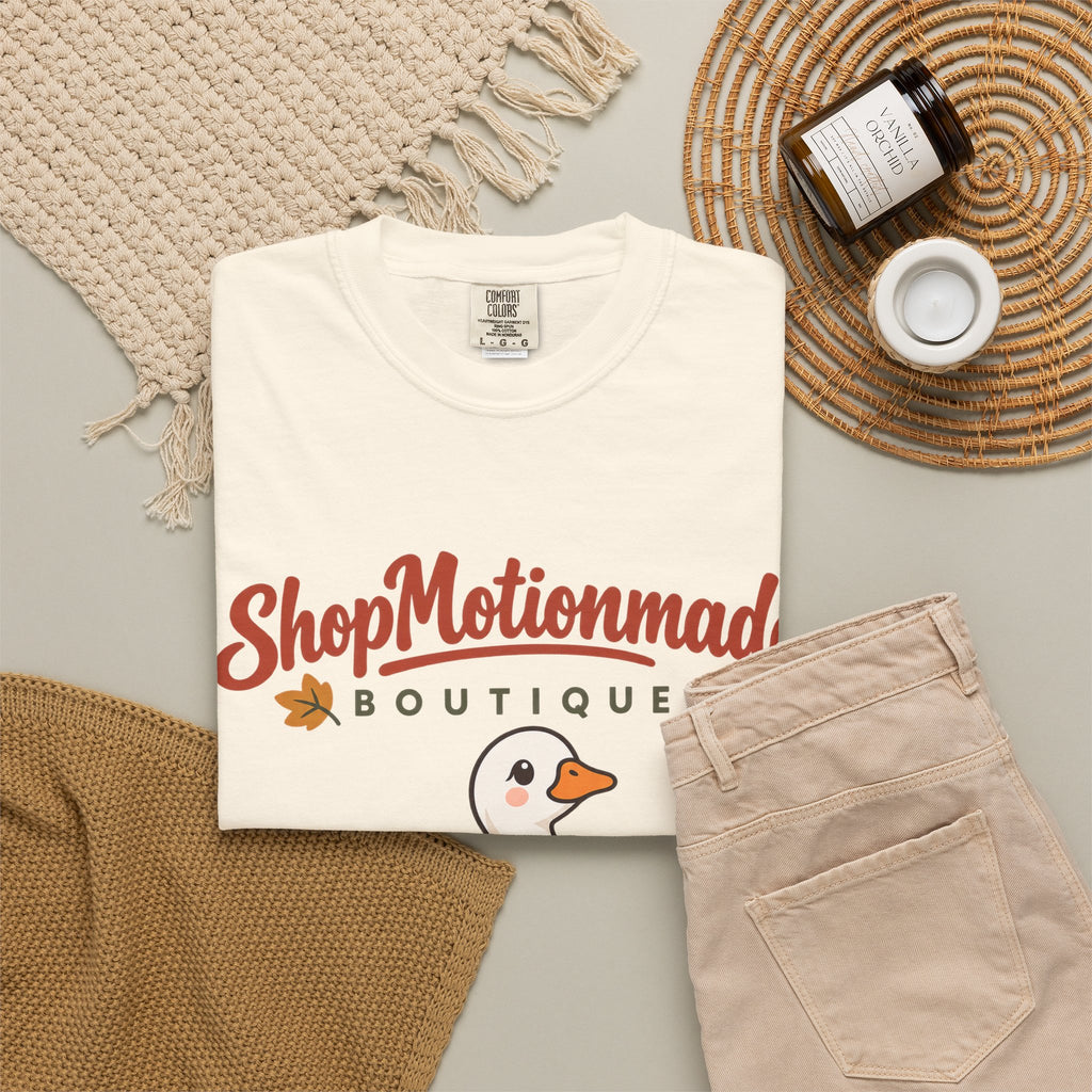 Autumn Goose Boutique T-Shirt — "ShopMotionmade" Cozy Fall Graphic Tee
