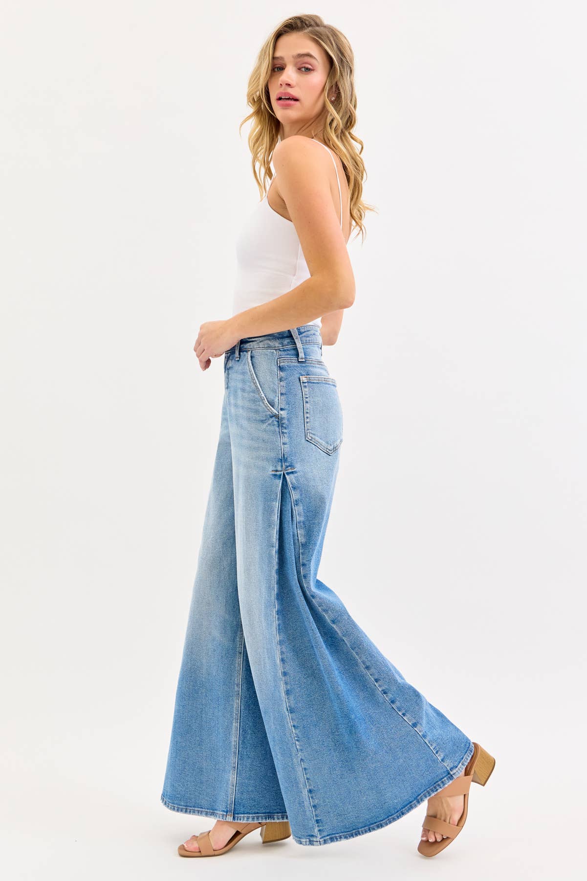 Cello High Rise Super Wide Leg jeans