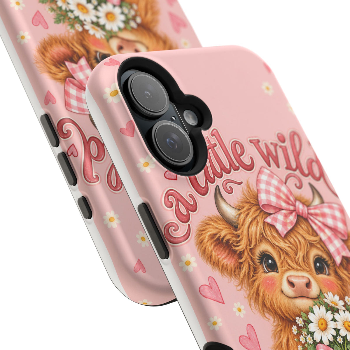 Cute Highland Cow Phone Case — "A Little Wild, A Lot of Sweet" Magnetic Impact-Resistant Case