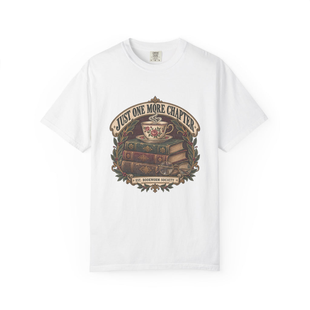 Just One More Chapter T-Shirt — Book Lover Reading Tee