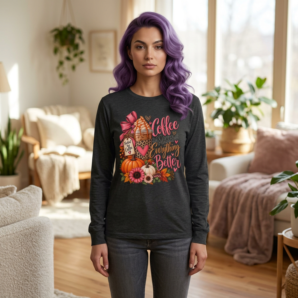 Coffee Makes Everything Better Long Sleeve Tee