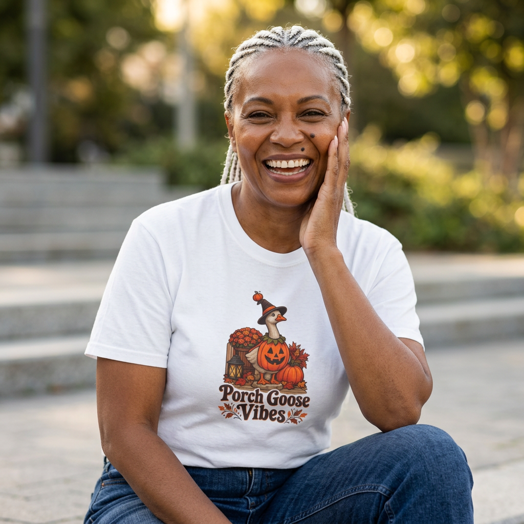 Porch Goose Vibes Halloween T-Shirt