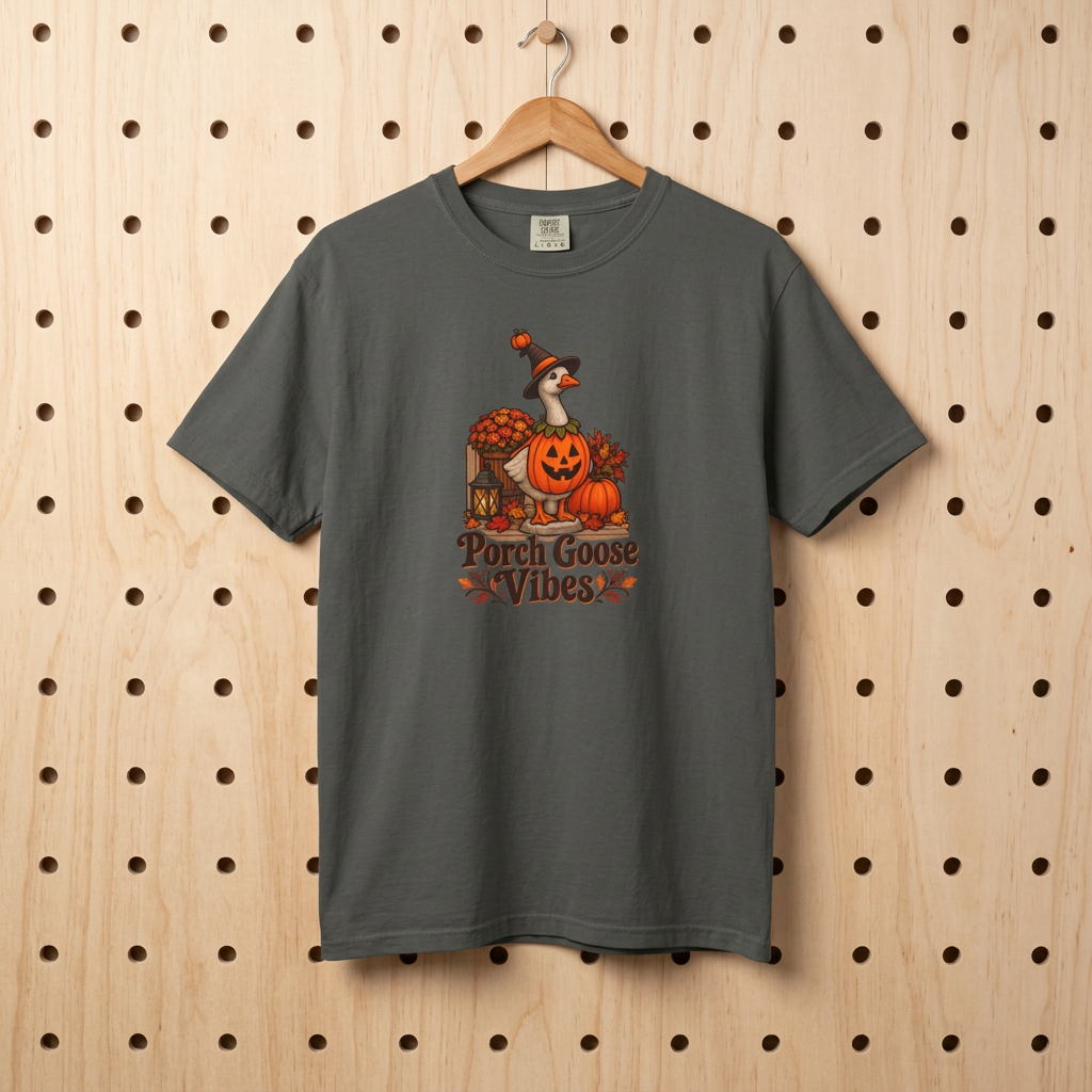 Porch Goose Vibes Halloween T-Shirt