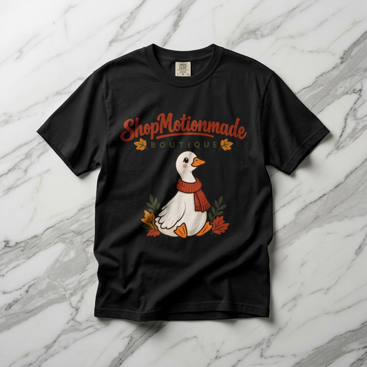 Autumn Goose Boutique T-Shirt — "ShopMotionmade" Cozy Fall Graphic Tee