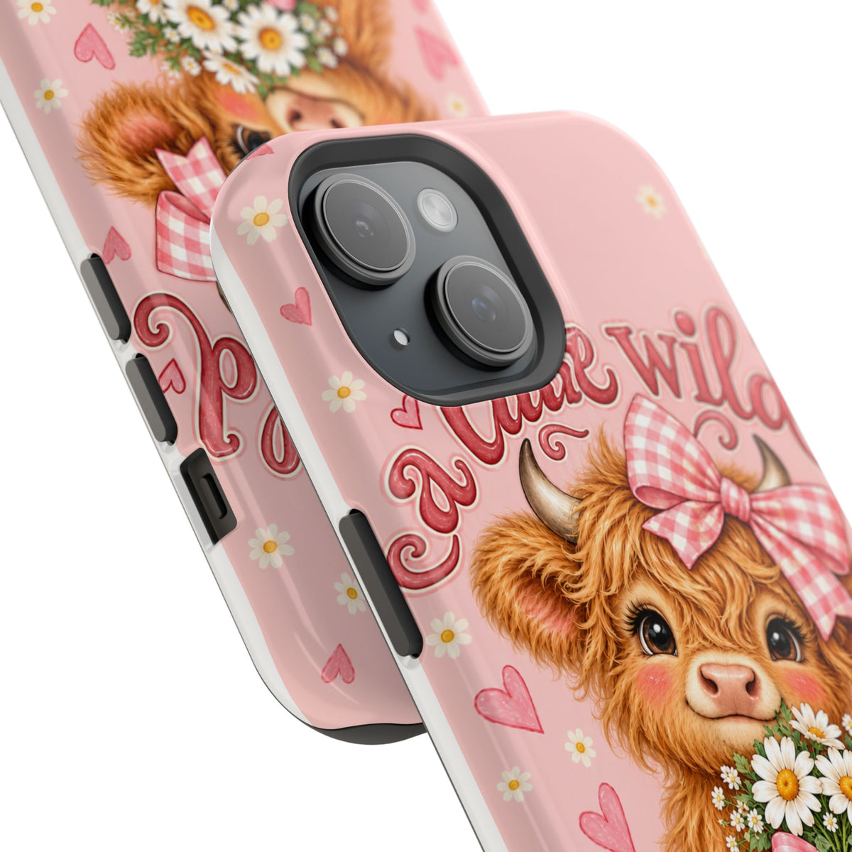 Cute Highland Cow Phone Case — "A Little Wild, A Lot of Sweet" Magnetic Impact-Resistant Case