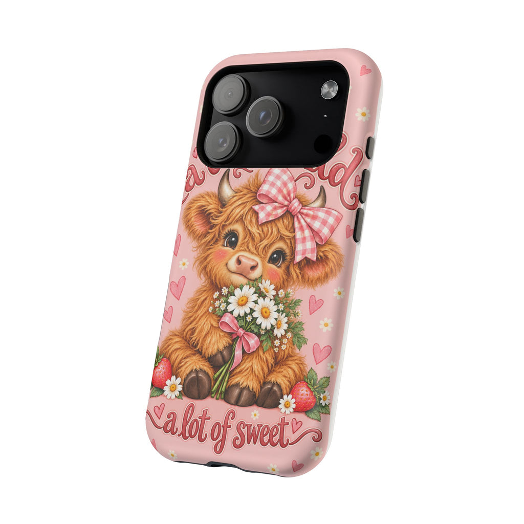 Cute Highland Cow Phone Case — "A Little Wild, A Lot of Sweet" Magnetic Impact-Resistant Case