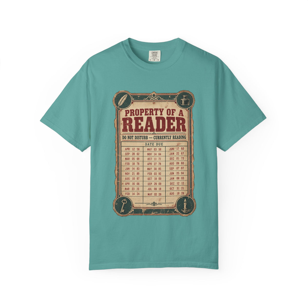 Reader T-Shirt — "Property of a Reader" Vintage Library Graphic Tee
