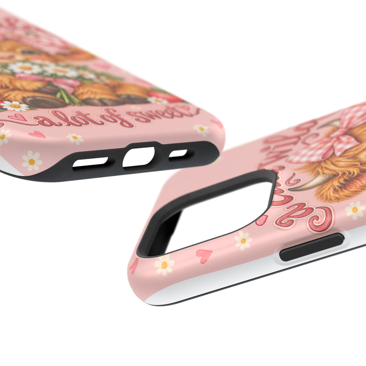 Cute Highland Cow Phone Case — "A Little Wild, A Lot of Sweet" Magnetic Impact-Resistant Case