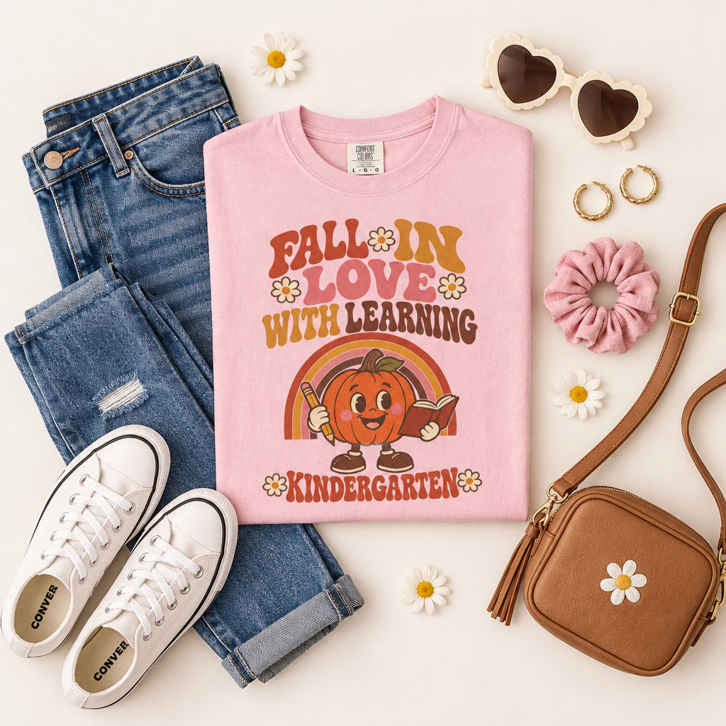Fall in Love with Learning Kindergarten T-Shirt
