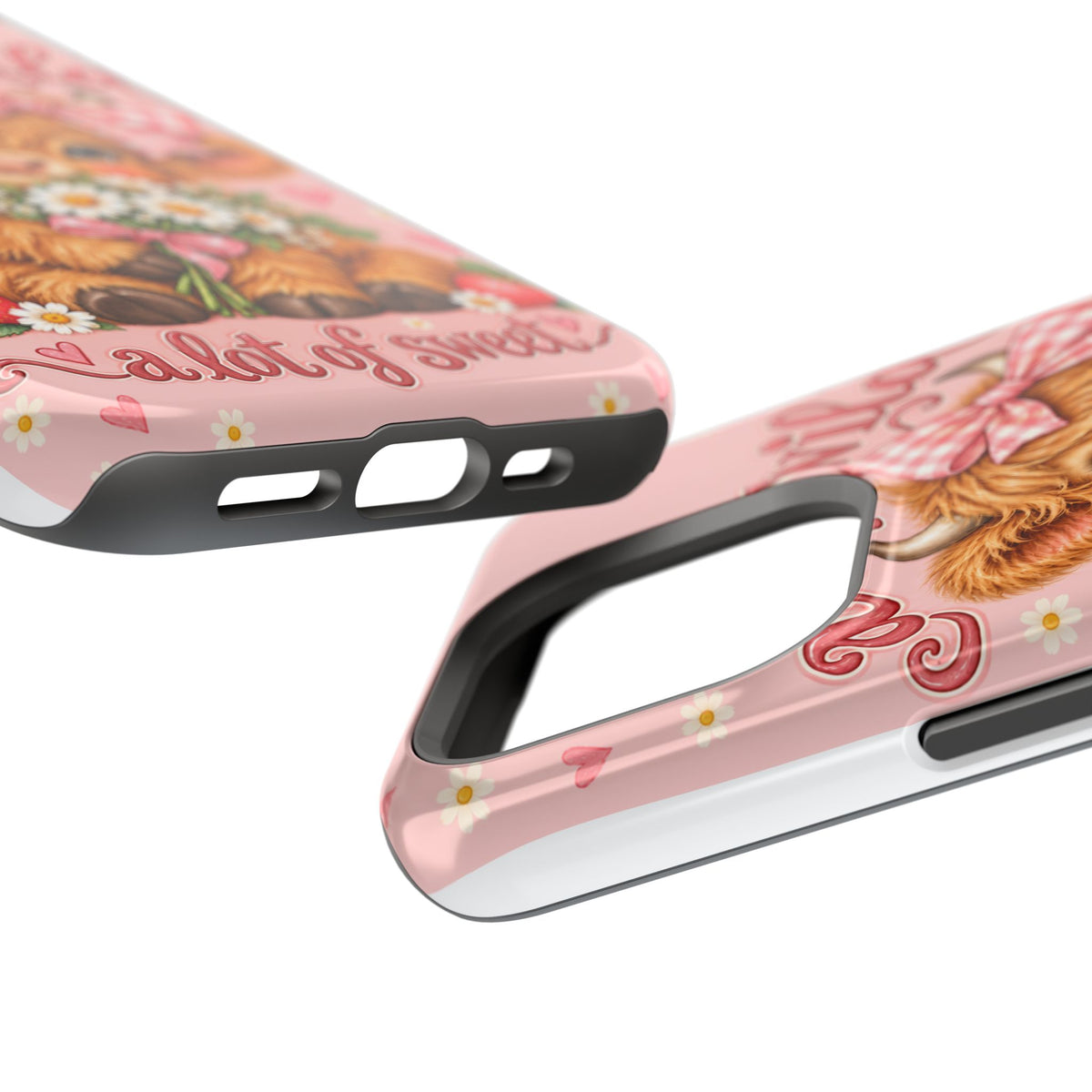 Cute Highland Cow Phone Case — "A Little Wild, A Lot of Sweet" Magnetic Impact-Resistant Case